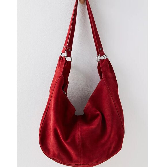 Roma Suede Tote Bag Color: Garnet - Picture 1 of 6
